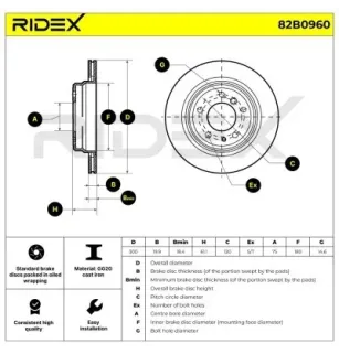 Disque de frein pour BMW- 1156730, 1159659, 1165265, 2226730, 34211156730, 34211159659, 34211165265 34212226730