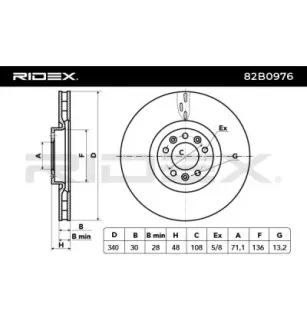 Disque de frein pour CITROËN, PEUGEOT- 1611840980, 1618864280 424988