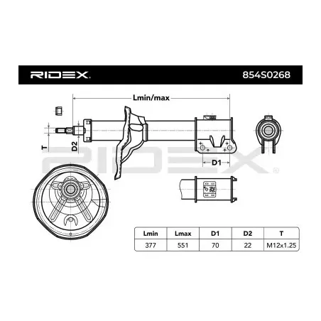 Amortisseur pour MITSUBISHI- MR353742