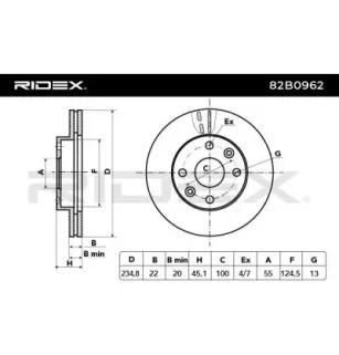 Disque de frein pour KIA- KDX7433251 MDX7433251