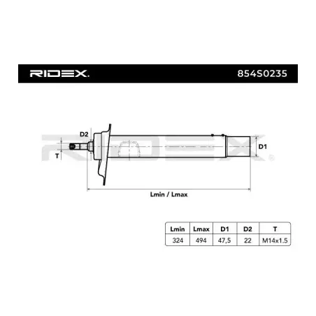 Amortisseur pour BMW- 1095912, 1096850, 1096854, 1094565, 1094566, 2282098, 31311096850, 31311096854, 31312282098