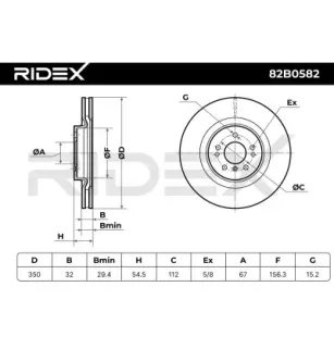 Disque de frein pour MERCEDES-BENZ- 1644210512, 1644211412, A1644210512 A1644211412