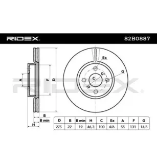 Disque de frein pour TOYOTA- 435120D080, 435120D100, 435120D190 4351252130