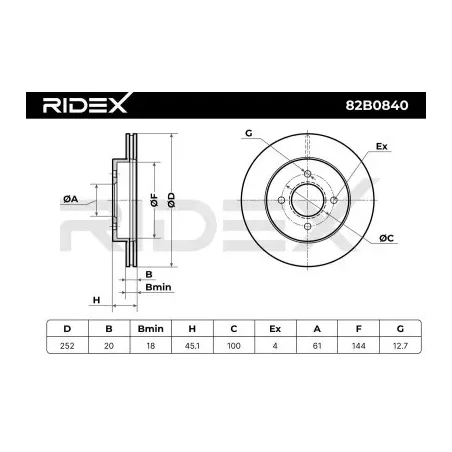 Disque de frein pour NISSAN- 402062N301