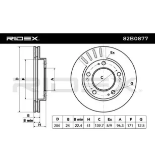 Disque de frein pour KIA- 0K011325XC, 0K01133251C, 0K01133251D, 0K01133251E, 0K0113325XC, 0K01A33251C, 0K01A33251D