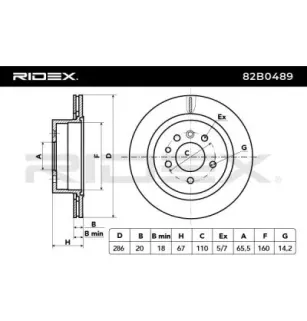 Disque de frein pour OPEL, VAUXHALL- 569120, 9195052 93182287