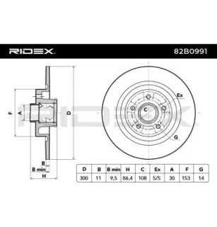 Disque de frein pour RENAULT- 402021651R, 432025945R, 432029079R, 8200002874, 8200244108, 8200649353
