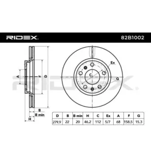 Disque de frein pour VAG- 3D0615601E, 4E0615601, 4E0615601E, 4E0615601J