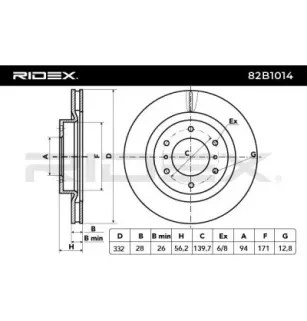 Disque de frein pour MITSUBISHI- 4615A038