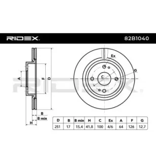 Disque de frein pour MITSUBISHI- 4615A129