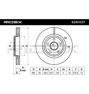 Disque de frein pour JEEP- 2AMV5012AD, 68035012AB, 68035012AC, 68035012AD, 68035012AE, 68240046AA, K68035012AB, K68035012AC