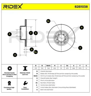 Disque de frein pour MERCEDES-BENZ- 1084210812, 1154200172, 1154211112, A1084210812, A1154200172, A1154211112