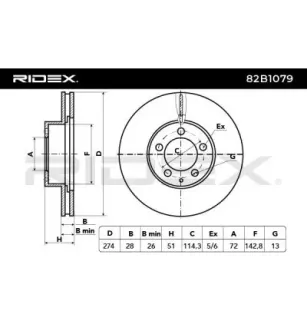 Disque de frein pour MAZDA, MITSUBISHI- T0023325X