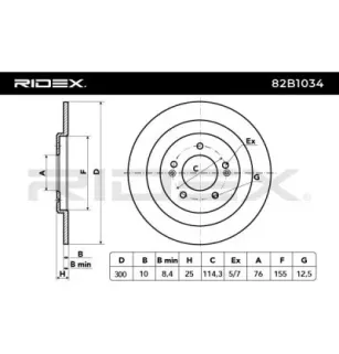 Disque de frein pour HYUNDAI- 584113Z700