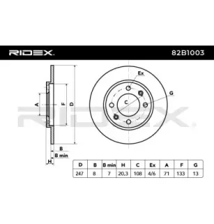 Disque de frein pour CITROËN, PEUGEOT- 1618862080, 424699, 4246H0