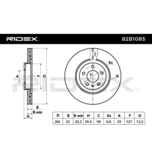 Disque de frein pour ALFA ROMEO- 0060606170, 46427948, 60606170, 71738907