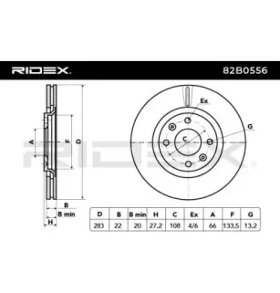 Disque de frein pour CITROËN, PEUGEOT- 4246V3, 4246G1, 4246T9, 4246V0, 95667810