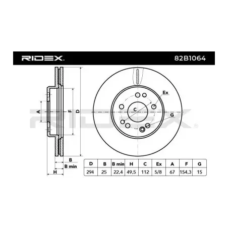 Disque de frein pour MERCEDES-BENZ- 1244212412, A1244212412