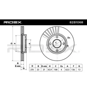 Disque de frein pour FORD- 1751584, 1833857, 1833867, AY111125AA, EY161125AA, EY161125BA