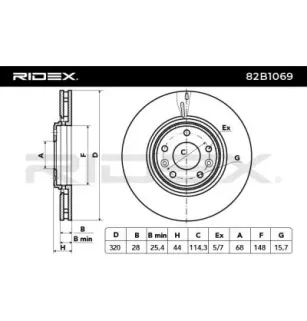 Disque de frein pour RENAULT- 402060003R, 402064155R, 402065646R, 8660001234