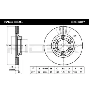 Disque de frein pour DODGE, HYUNDAI, MITSUBISHI- MB407038, MB407039, MB407039T, MN116706