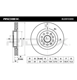 Disque de frein pour LANCIA- 46776750