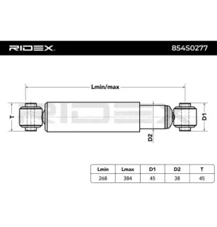 Amortisseur pour CITROËN, FIAT, LANCIA, PEUGEOT RENAULT- 8671006066