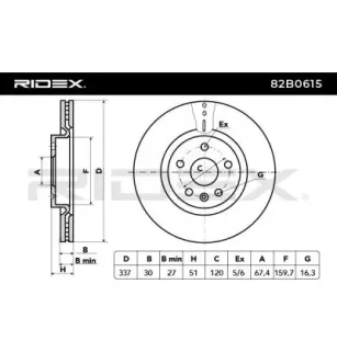 Disque de frein pour OPEL, SAAB, VAUXHALL- 13501940, 13576781, 13579153, 569080, 569081 569335