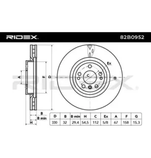 Disque de frein pour MERCEDES-BENZ- 1664210612, 1664211300, A1664210612 A1664211300