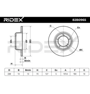 Disque de frein pour LAND ROVER, ROVER- 571762, FRC7329, R571762 RTC3194