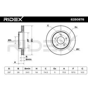 Disque de frein pour CHRYSLER- 4779133AA, 4779133AB 4779133AC