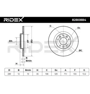 Disque de frein pour CITROËN, OPEL, PEUGEOT, TOYOTA VAUXHALL- 3637360