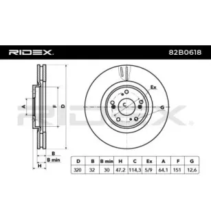 Disque de frein pour HONDA- 45251TL0G50 45251TL0G51