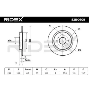 Disque de frein pour FORD- 2M5V2A315AA, 2M5V2A315AB, 2M5Z2C026AA, 4324591 4411312