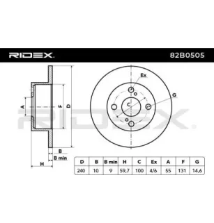 Disque de frein pour TOYOTA- 4243112190