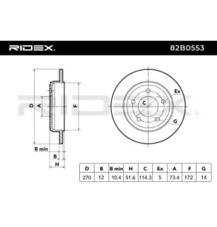 Disque de frein pour CHRYSLER- 04779111AC, 4779111AA, 4779111AB 4779111AC