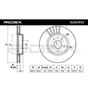 Disque de frein pour BUICK, CHEVROLET, OPEL, VAUXHALL- 13502059 569091