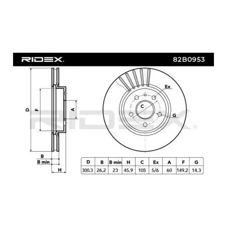 Disque de frein pour BUICK, CHEVROLET, OPEL, VAUXHALL- 13502059 569091