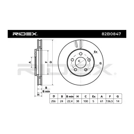 Disque de frein pour CHRYSLER, DODGE PLYMOUTH- 4683259