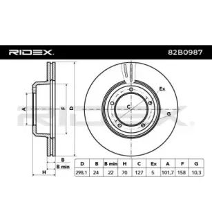 Disque de frein pour LAND ROVER, ROVER- FTC902 LR017952