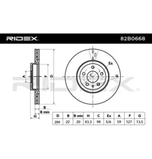 Disque de frein pour FIAT- 51884303, 51885408, 51937217 51937218