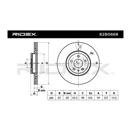 Disque de frein pour FIAT- 51884303, 51885408, 51937217 51937218