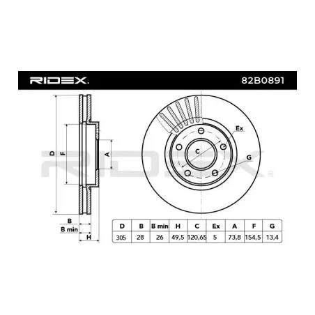 Disque de frein pour DAIMLER, JAGUAR- C2C41249, JLM20150, JLM20653, JLM21279, JLM21749, MJA1791AA MXD1790AA