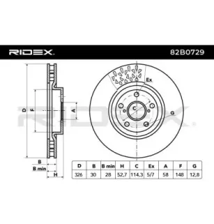 Disque de frein pour SUBARU- 26300FE070