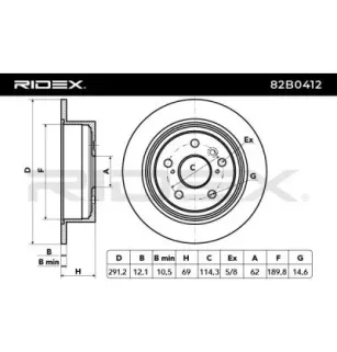 Disque de frein pour TOYOTA- 4243108030, 4243128090, 4243128091, 4243128120, 4243128150, 4243144020, 4243144030 4243144031