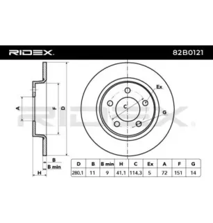 Disque de frein pour MAZDA MITSUBISHI- C25Y26251A