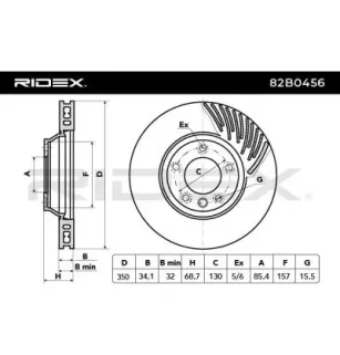 Disque de frein pour PORSCHE, VAG- 7L6615302E, 7L6615302K 7L8615302