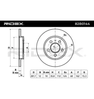 Disque de frein pour VAG- 8E0615601M