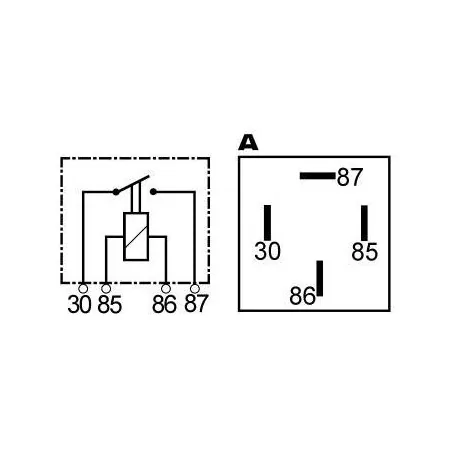 Mini relais 12 volts 30 A