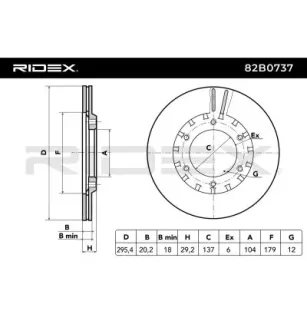 Disque de frein pour NISSAN- 40206C7000, 40206C7001 40206G9500